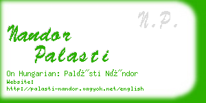 nandor palasti business card